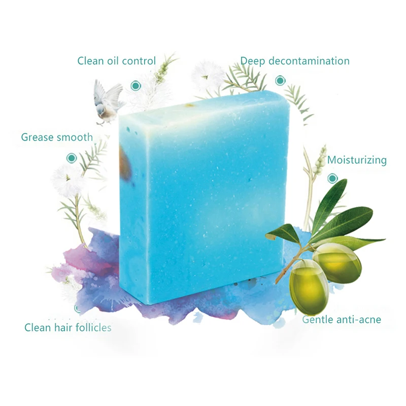 

Olive oil whitening handmade bath toilet soap Multicolor render soap