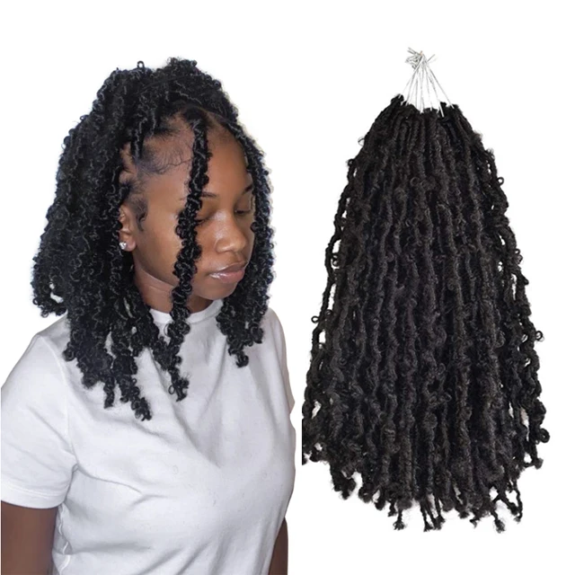 

Butterfly Locs Synthetic Hair 12 18 24 Inch Soft Distressed Butterfly Locs Faux Crochet Hair Butterfly Locs Nu Faux