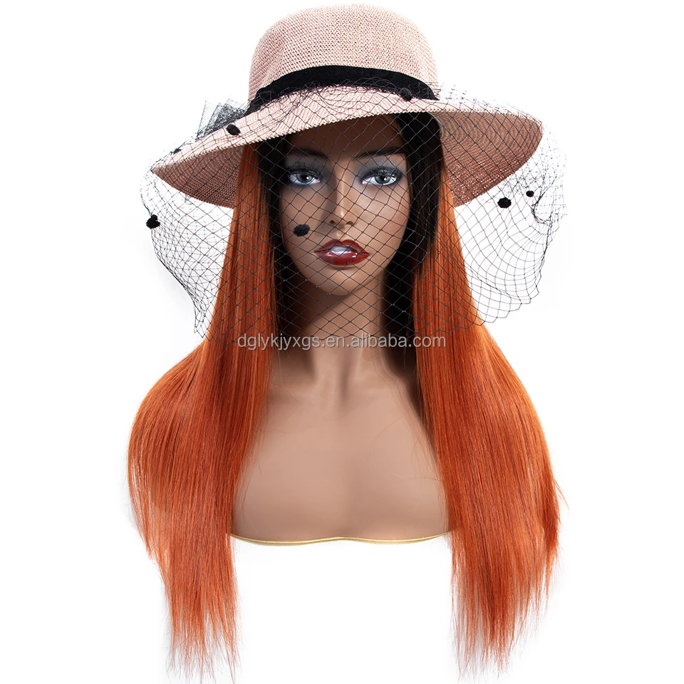 

HL12-B5 4x4 Lace Closure Gradient bicolor Wigs 180% Remy Human Hair Straight Wigs