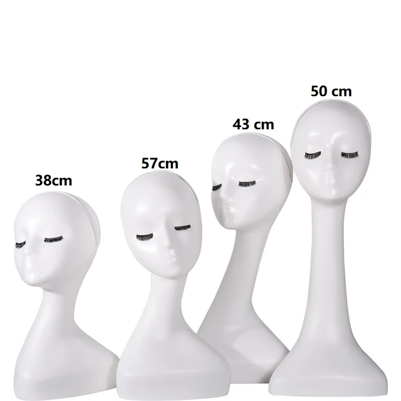 

Cheap Female Face long neck Mannequin Head Reusable and Washable Dummy for Makeup Practice Display Dummy, Any color