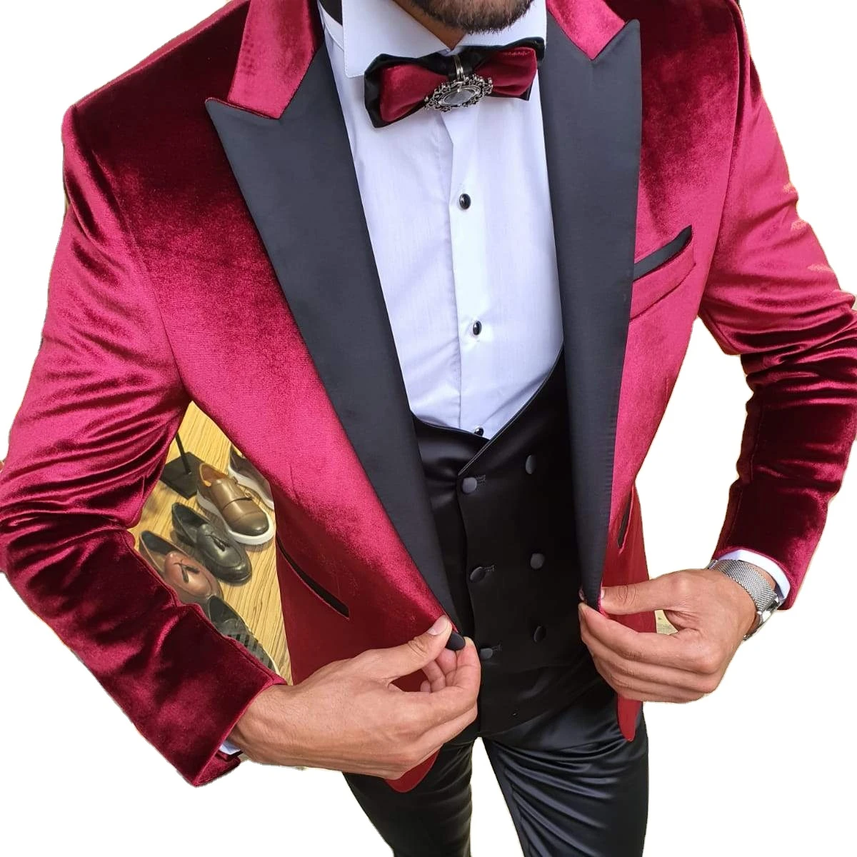 

2021 new style costumes homme Turquie pour mariage ensemble costume homme, Blue,red