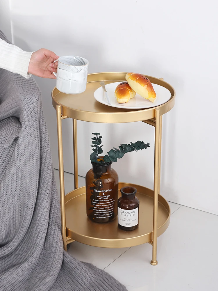 Nightstand Folding Nordic Storage Tray Organize Bedroom Furniture Bed