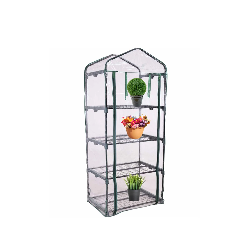 

Hot Selling 4 Tier Mini Greenhouse, Portable Indoor Outdoor Arboretum for Patio,