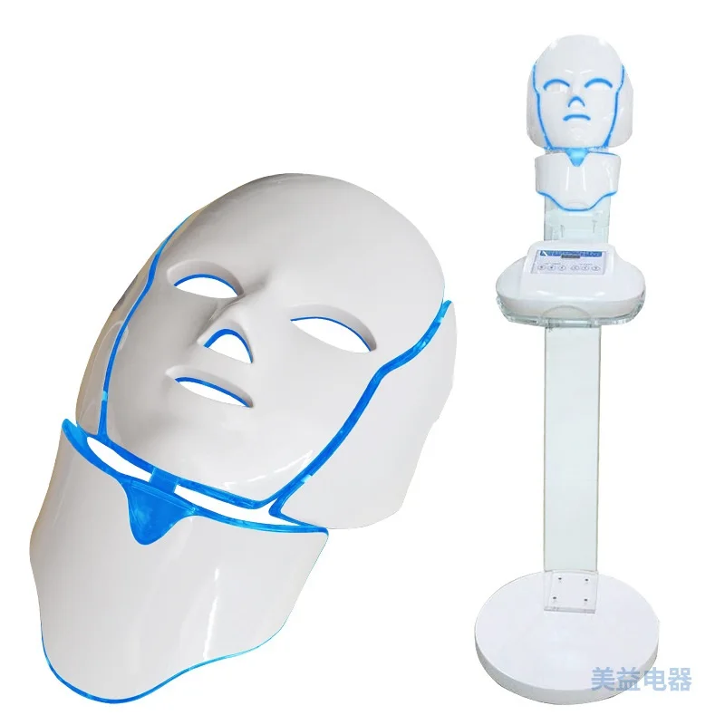 

LM002P 3 Color Photon Led Facial Neck Mask Microcurrent Stimulate Massager Skin Rejuvenation Wrinkle Remover Beauty Machine, White