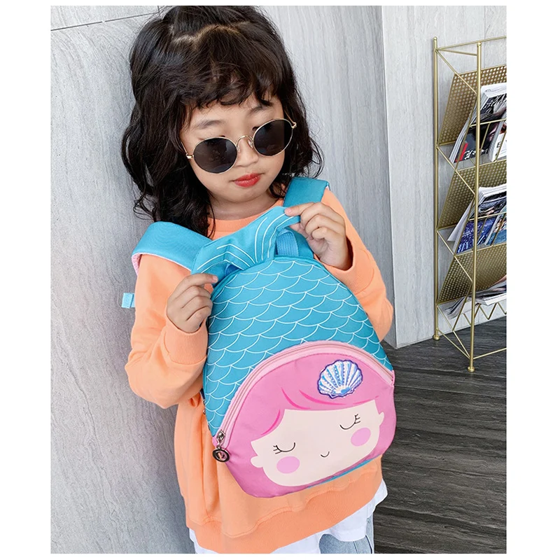 

KALANTA Fashion 3D Cute Mermaid Backpack for Baby Light Kindergarten Kid Bag Mochila Escolar Girls Children Cartoon Schoolbag