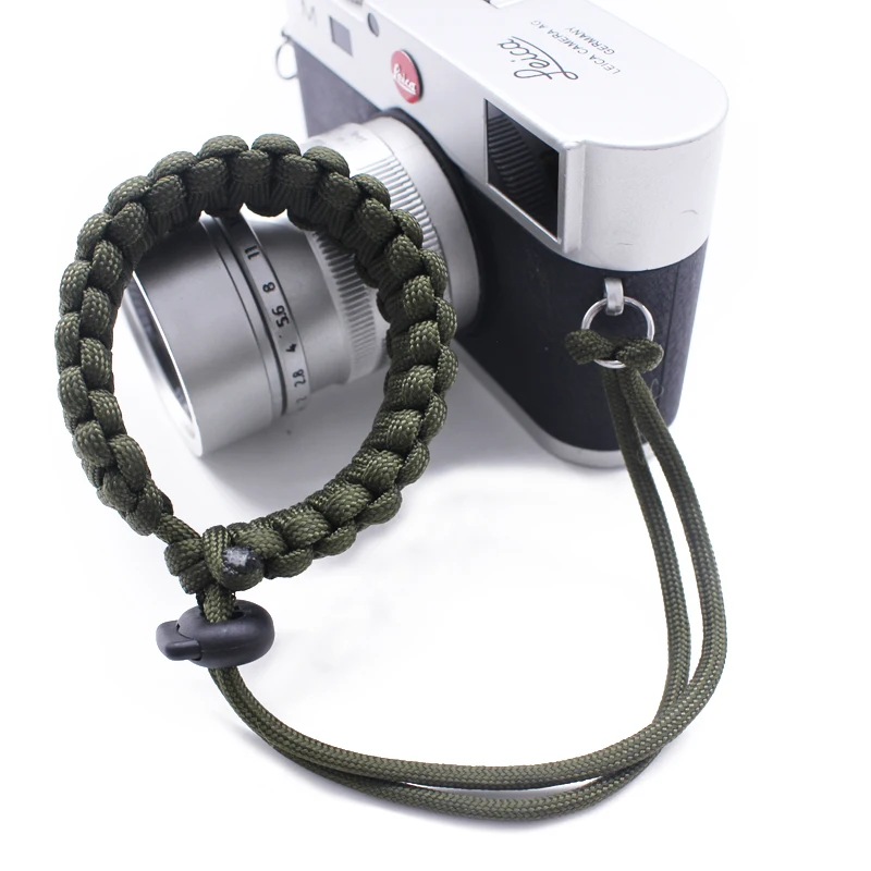 
Mountaineering Adjustable Outdoor Climbing Braided Paracord Custom Camera Wrist Strap 
