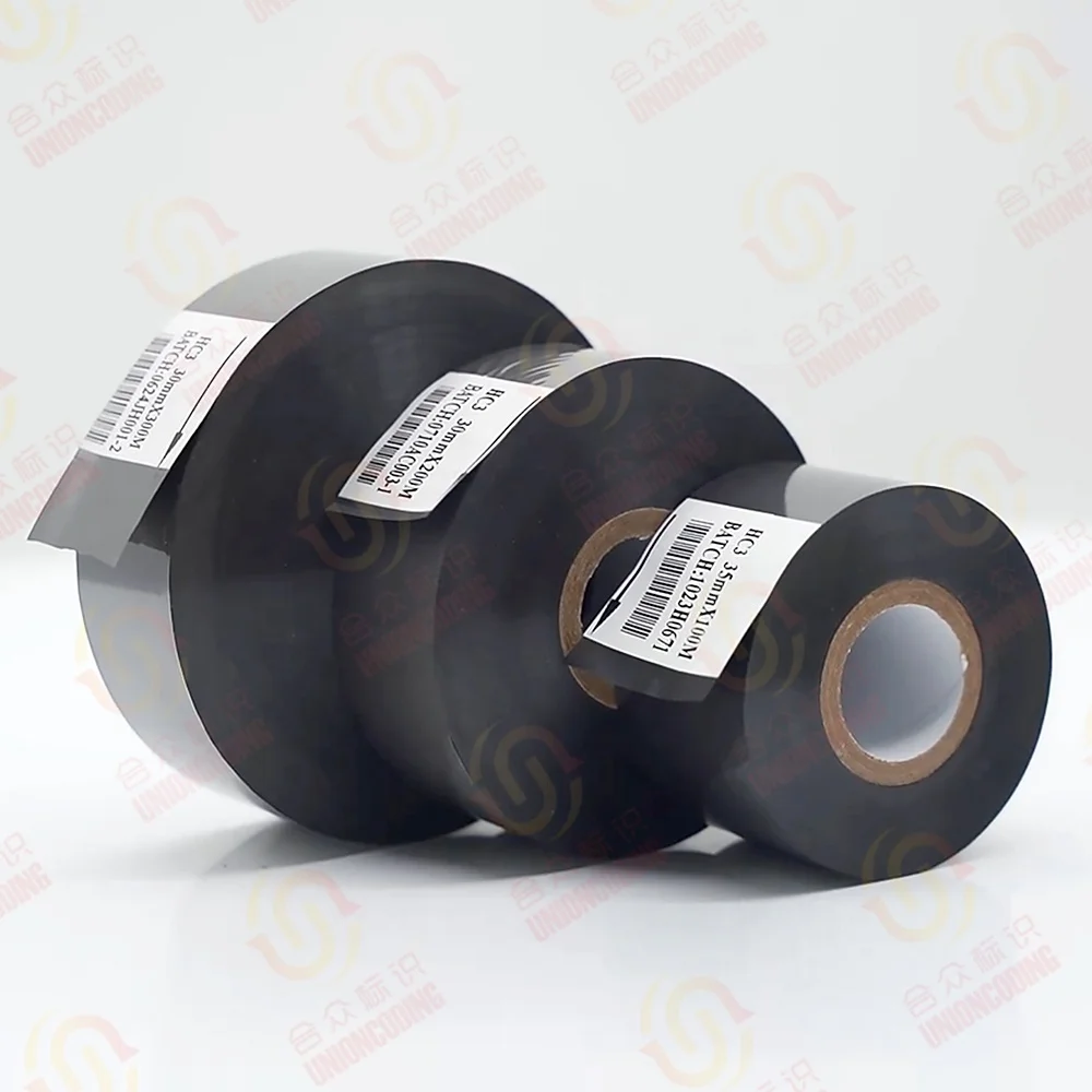 Black Color Coding Machine Print Date Batch Lot Number Hot Stamping Coding Ribbon Customizable Size