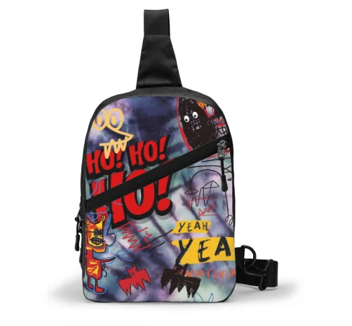 

Graffiti Printing Customized Single Shoulder Chest Bag Women Crossbody Bags For Men Messenger Chest, Customized color