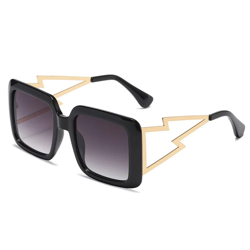 

Wholesale Square Frame Sunglasses Thick Frame Irregular Women Luxury Sun Glasses High Quality Metal Legs Sunglasses 2024