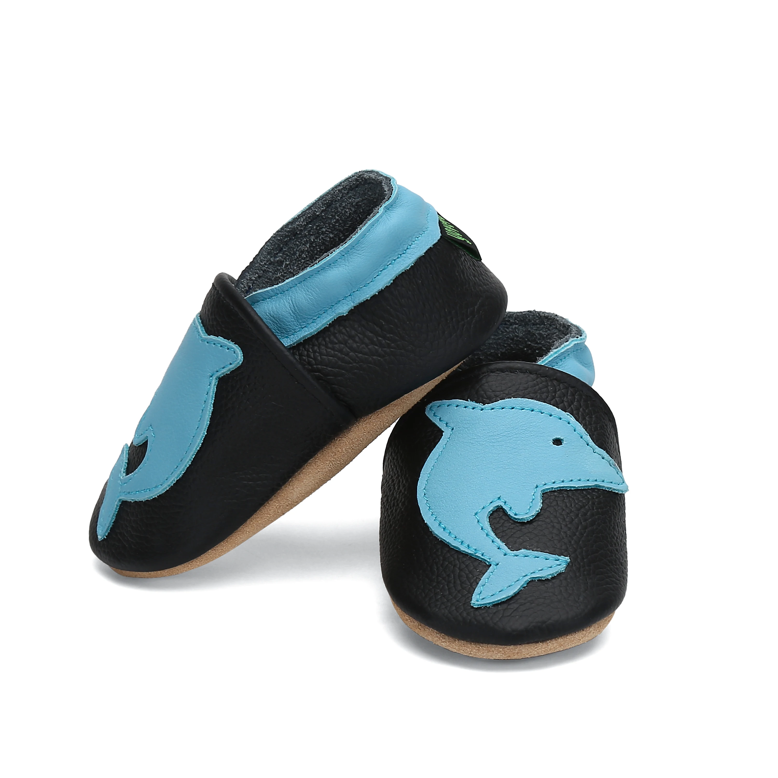 

Genuine Leather Baby First Walking Shoes Toddle Warm Soft Sole Baby Casual Shoes, Black