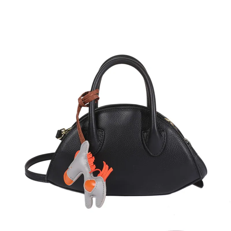 

Unique Design Fashion Soft Leather Pure Color Shell Bag Pendant Women Shoulder Bag Handbag, Custom