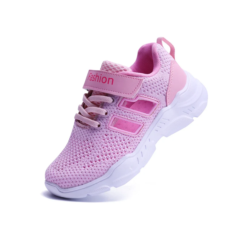 

New design kids active sports running sneaker shoes shoes stock, White/pink