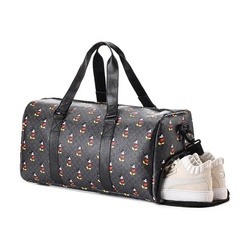 

Wholesale Mickey mouse cartoon print women hand bags korean handbag backetball fitness bag travel outside sport yoga, Picture