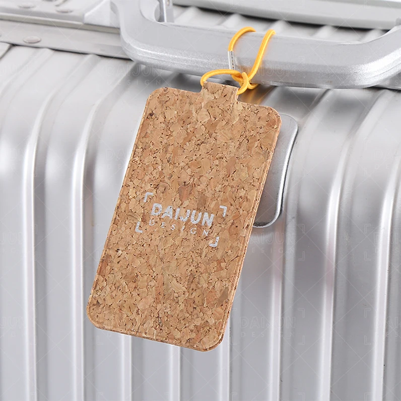 

2020 New Design Eco-friendly Travel Accessories cork leather luggage tags