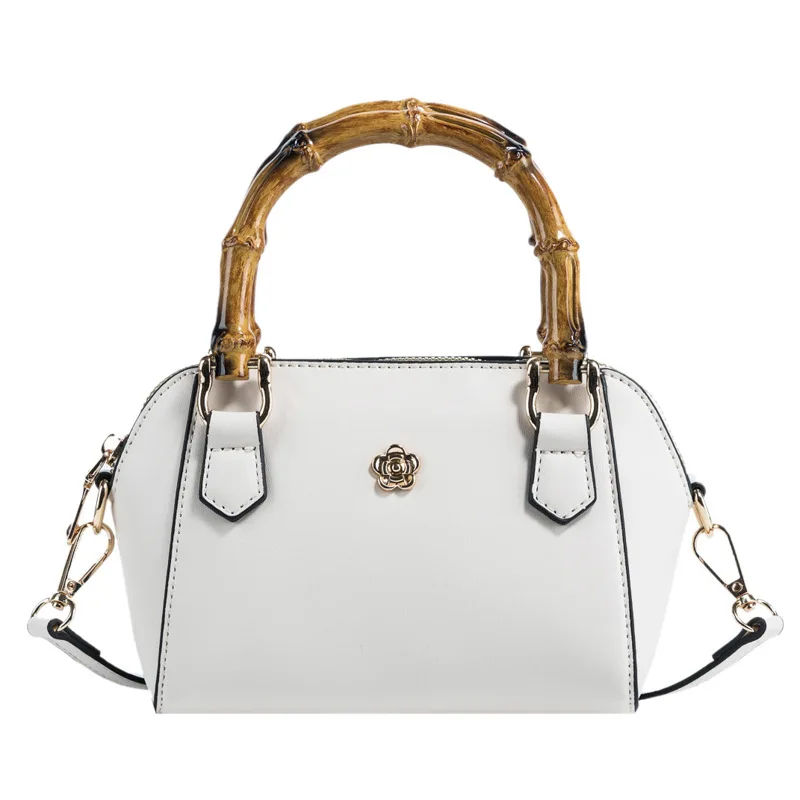 

Best Quality PU Leather Bamboo Handle Vintage Girls Crossbody Bag Ladies Women Purses and Handbag, 3 colors