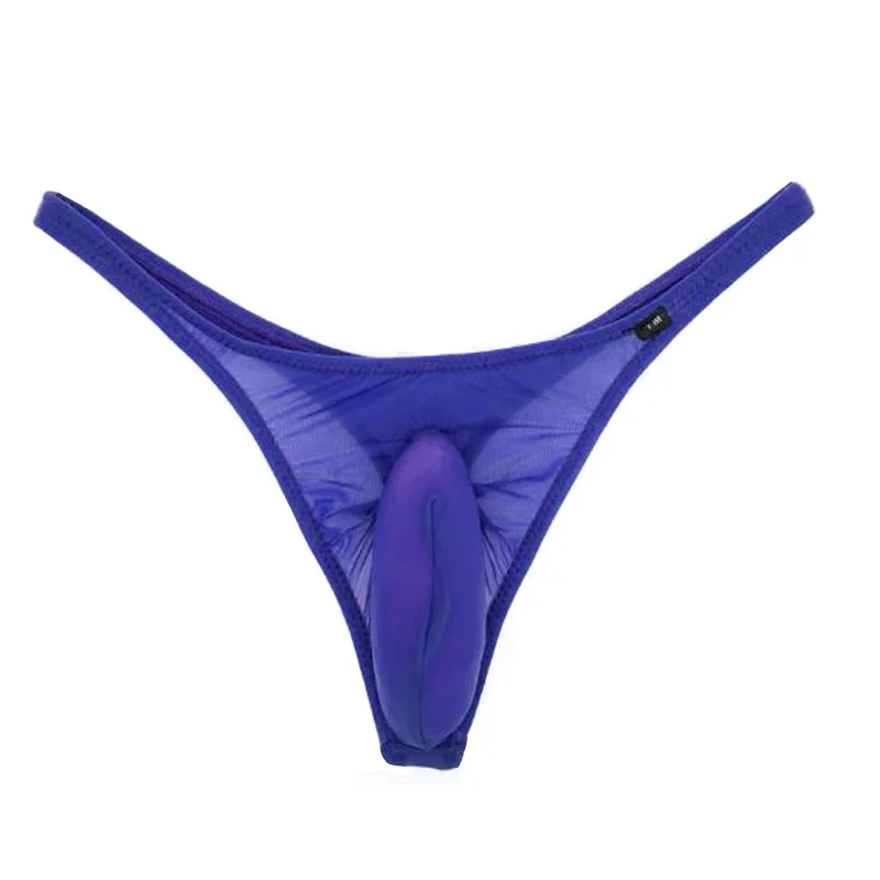 

Factory Direct sales Sexy Men Underwear Bikinis Ultra-thin Thongs Male Fashion Sissy Nylon Mens G string, Black+white+purple + blue