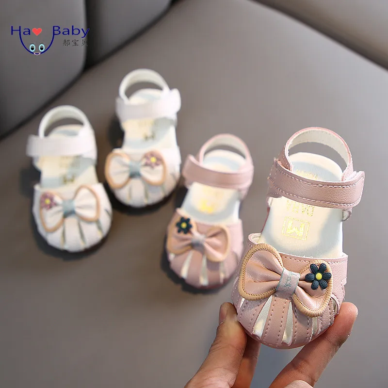 

Hao Baby Fashion Girls Soft Soled Dot Bow Girl Toddler Shoes