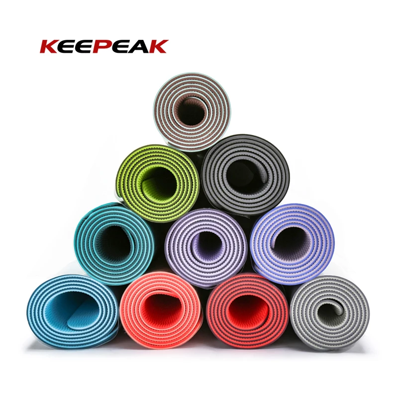

High Quality Recycled Eco Household Foldable Eco Friendly Tpe Yoga Mat With Logo, 12 regular colors
