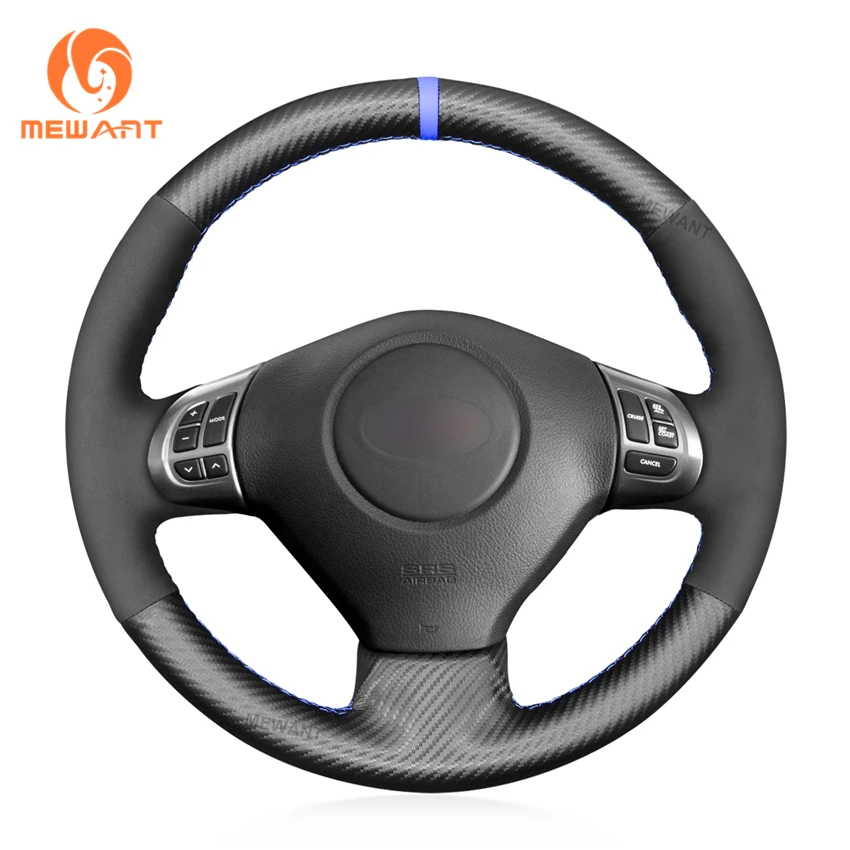 

Custom Hand Sewing Matte Carbon Soft Suede Steering Wheel Cover for Subaru Forester Impreza Legacy Exiga WRX STI Outback
