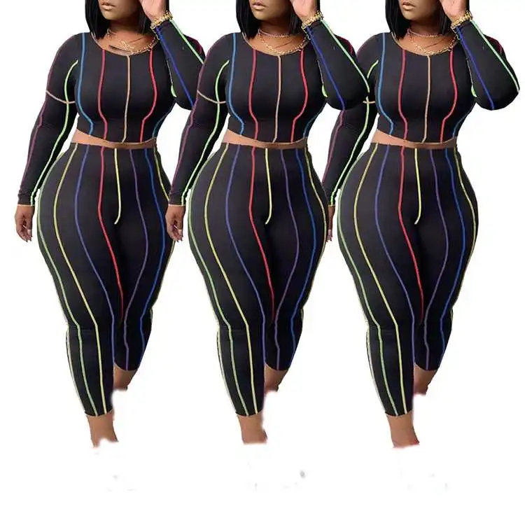 

Sexy black printed 2 piece bodycon set women