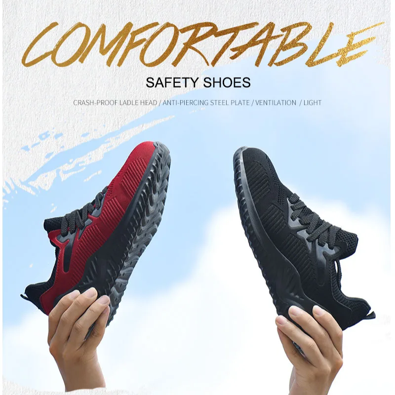 
Wholesale breathable comfort zapatos de seguridad de trabajo industrial safty shoes steel toe safety indestructible shoes 