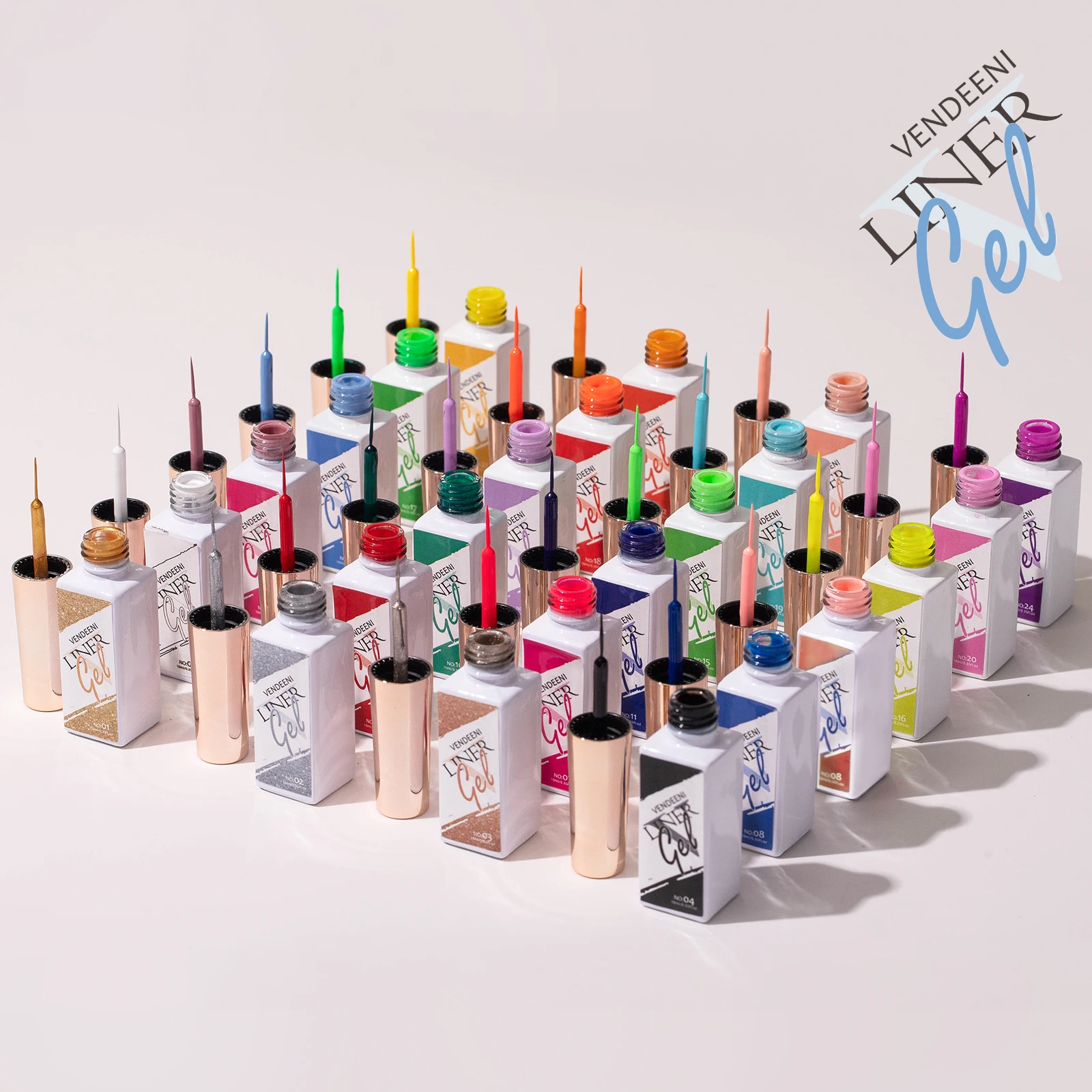 

Modern 15ml Nail Art Paint Design Natural Resin 24 Neon Colors UV Gel Nail Polish Set Poly Gel Nails Kit, Transparent