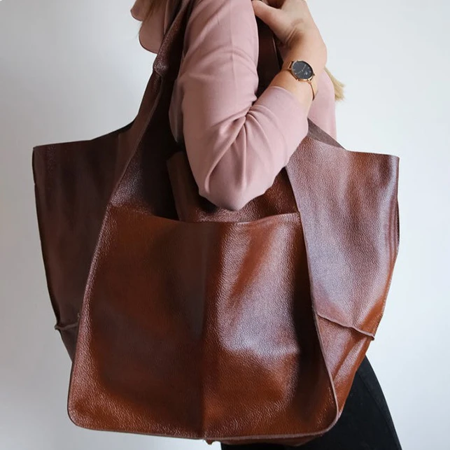 

2022 Wholesale Luxury Handbags For Women Fashion Soft Leather Vintage Large Capacity Women Shoulder Bag Ladies Portable Tote Bag