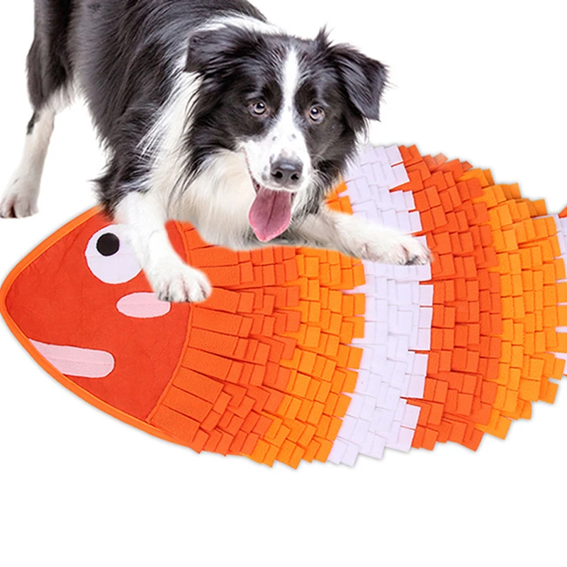 

Christmas Interactive Puzzle IQ Training Plush Hide and Seek Fish Shape Dog Snuffle Toy Soft New Dog Enrichment Toys