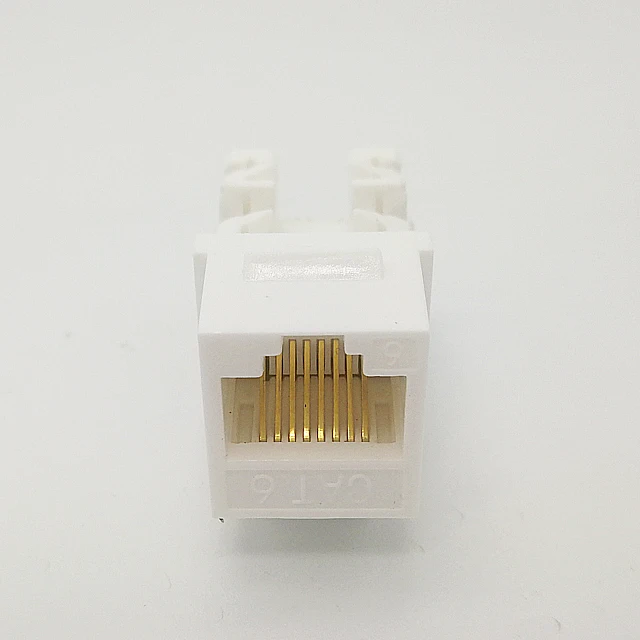 90 Degree Cat6 Utp Keystone Jack Jack Easy Installation For