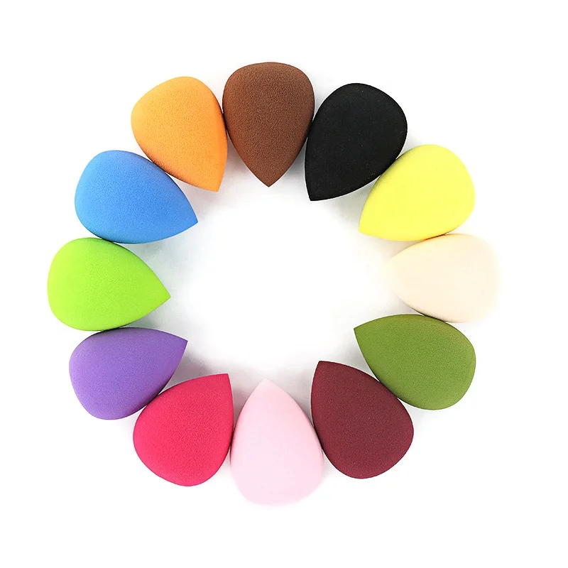 

Free Sample Waterdrop Shapes Beauty Makeup Make Up Cosmetic Puff Sponge with Customized Packaging Box, Customized color