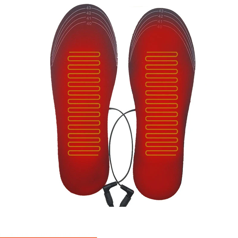 

Winter Sports Heating Insoles Winter Warm Electric Foot Warming Pad Feet Warmer Sock Pad Mat USB Heated Shoe Insoles, Black