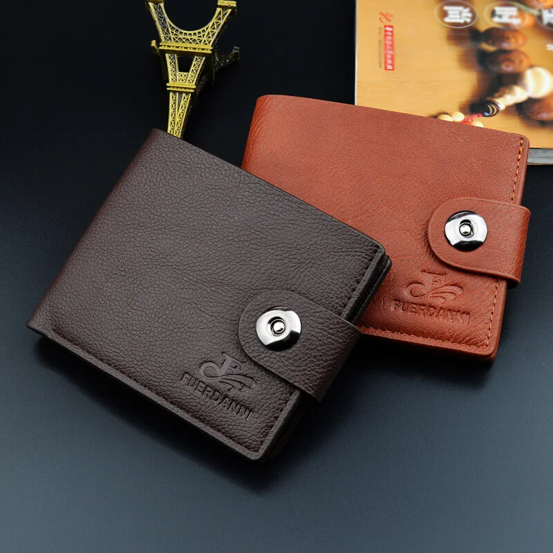 

Wholesale Business Men Slim Wallet Simple Casual PU Leather Wallet Men, 3 color