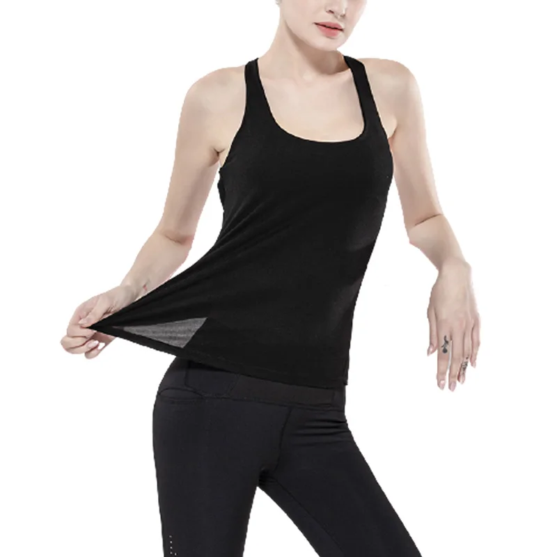 

Hot sale fitness Comfortable yoga vest training workout women tank tops summer gym, 4 colors