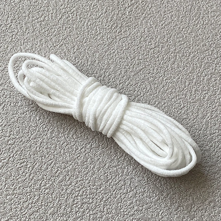 
Wholesale premium quality 3mm round Spandex Nylon Braided elastic earloop for face ma sk 
