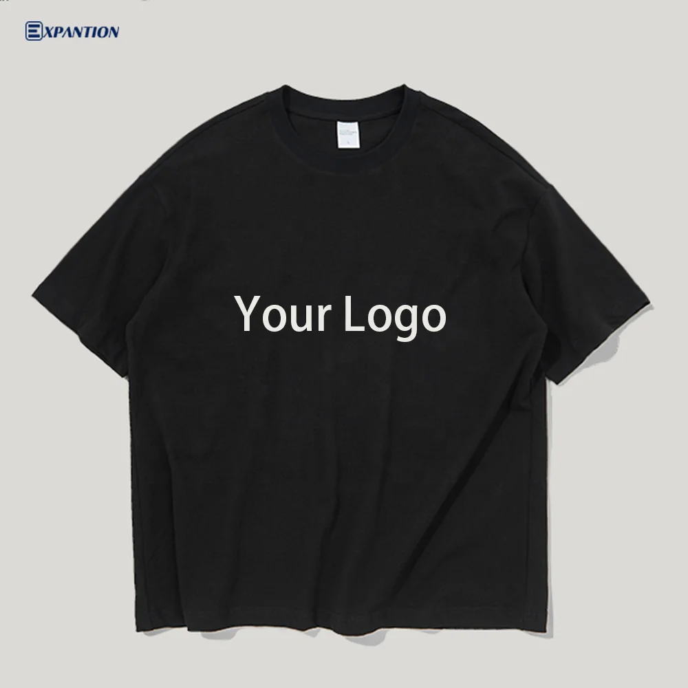 

EXP OEM logo custom logo printed high quality loose fit blank 100% cotton streetwear oversized men tshirts