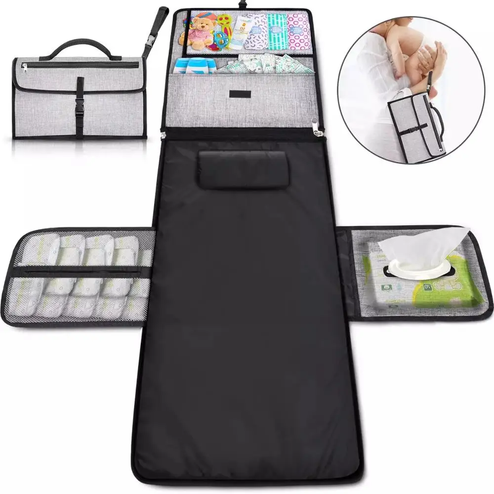 

Waterproof Changing Mat Station Clutch Bag Diaper Changing Pad, Customized