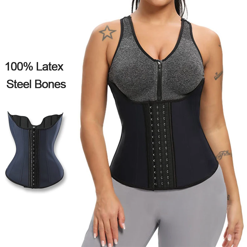 

Wholesale 2021 New Fashion XS Tights Blue Body Shaper Breathable Fajas Cinturillas Corset Belt Hook Latex Waist Trainer Women