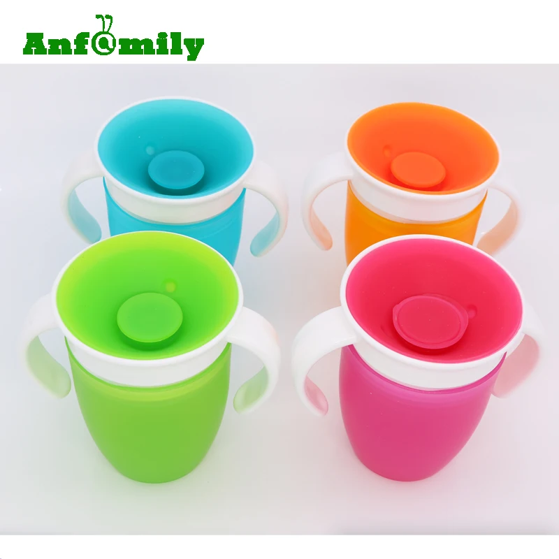 

New Design Magic Leakproof Baby Silicone 360 Degree Can Be Rotated Cup, As picture