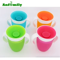

New Design Magic Leakproof Baby Silicone 360 Degree Can Be Rotated Cup