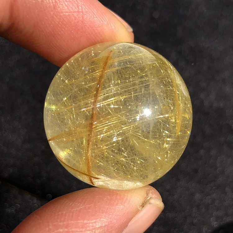 

Natural Gold Color Rutilated Quartz Sphere Highly Polished Rutilated Quartz Crystal Ball