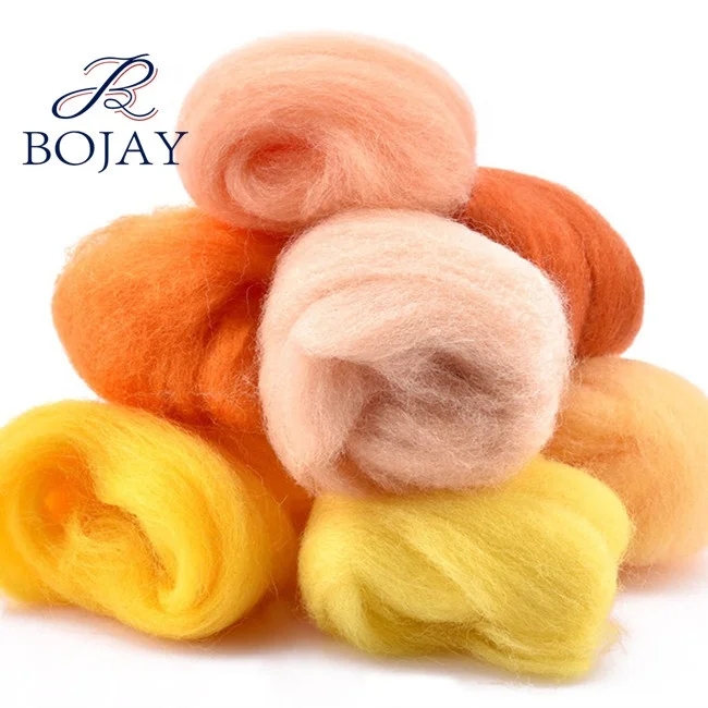 

Bojay Needle Felting Wool Chunky Knitting Roving Yarn For Felted Wool DIY Knitting Yarn Wool