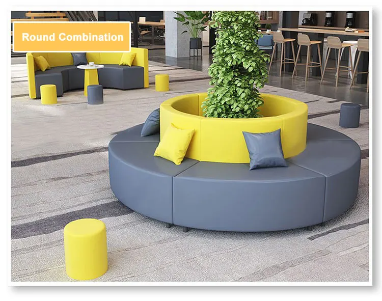 Business Use Modern Cheap Hotel Lobby Sectional Round Sofa Furniture