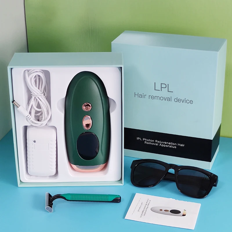 

Oem Dropshipping Home Use Flash Quartz Lamp Handheld Ipl Machine Device Body Permanently Ipl Laser Hair Removal, White blue
