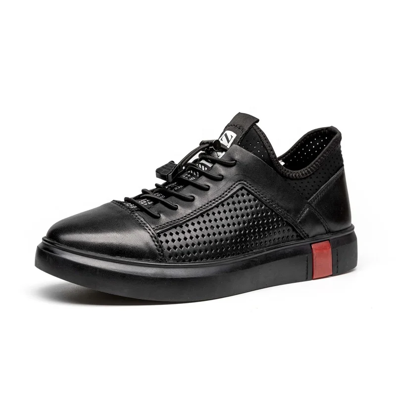 

Best Selling Leaveland Brand Black Men Genuine Leather Comfortable Light Weight Casual Sneaker Shoes