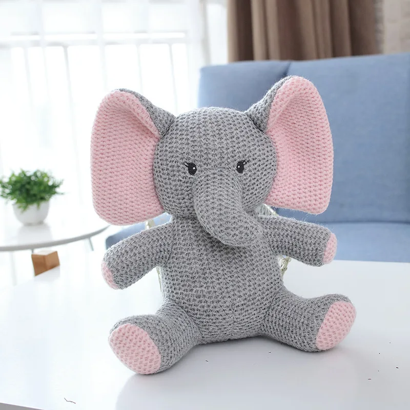 
Sample 22Dollar free shipping 8 Elephant plush toy cute dinosaur doll for kids gift Knitting toy 