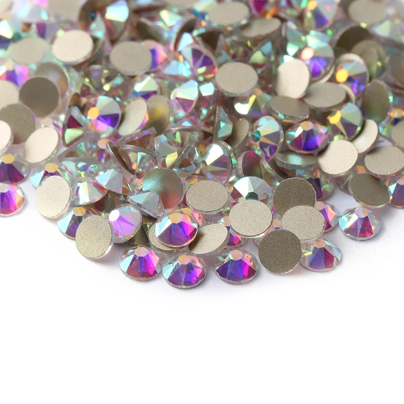 

16 Cut Face Rhinestone gold bottom flatback crystal AB for Garment accessories Factory direct sale