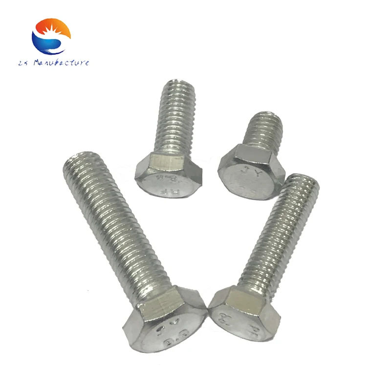 
high strength good quality zinc plated Hex Bolts din933 din931 