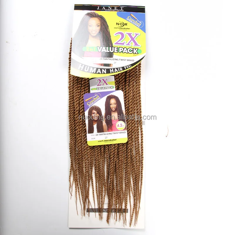 

janet hair collection 18inch 42strands 100%kanekalons 2x havana mambo crochet interlocking afro twist braiding hair, 5 colors (accept customization)