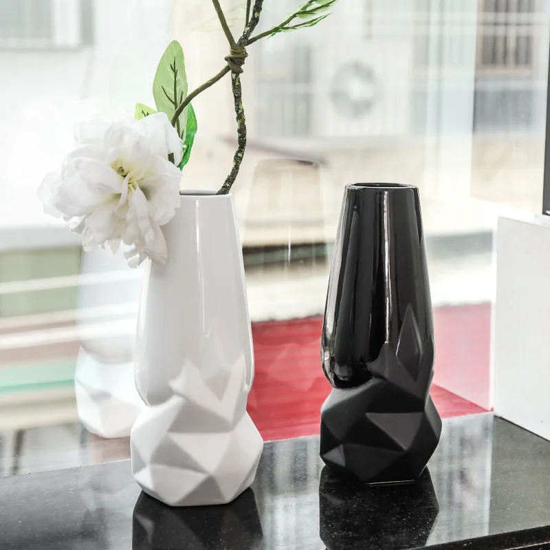 

Nordic Style Creative Modern Minimalist Decorative Ceramic Vase Home Living Room Vase Decoration, As photo