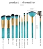 make your own high end acrylic cheap bamboo handle champagne 10pc kids makeup brush set